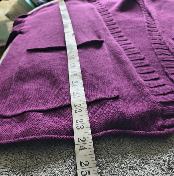 Eileen Fisher Cardigan Organic Linen Organic Cotton Blend Blackberry S/P Preppy - Picture 8 of 11